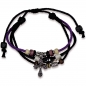 Preview: Armband "Kreuz" - lila/schwarz