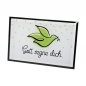 Preview: Glas-Deko - Taube "Gott segne dich"