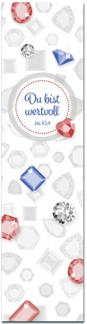 Preview: Kristall-Bleistift/Lesezeichen-Set "Du bist wertvoll"