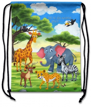 Sportbeutel - Tiere "Gott hat alles wunderbar gemacht"