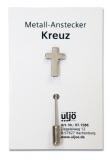 Metall-Anstecker "Kreuz" - silberfarben