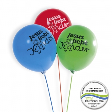 Luftballons "Jesus liebt Kinder" - 50er Pack