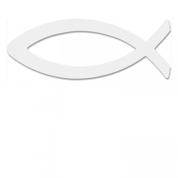 Aufkleber "Fische" - weiß