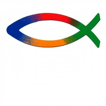 Autoaufkleber "Fisch-Regenbogen"