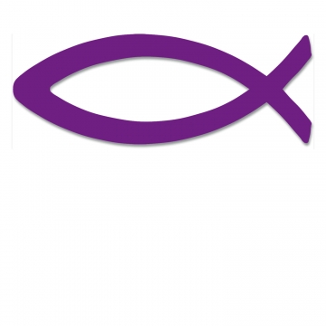 Aufkleber "Fische" - lila