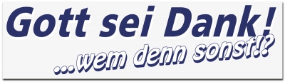 Aufkleber "Gott sei Dank"