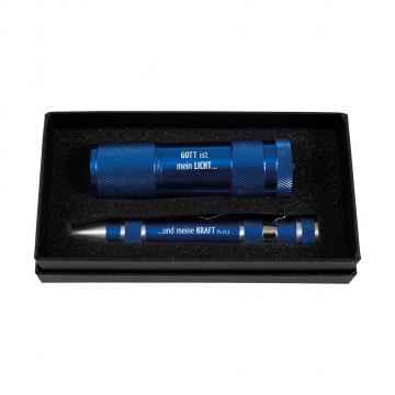 Preview: Multifunktionswerkzeug und LED-Taschenlampe "Gott ist mein Licht - und meine Kraft"