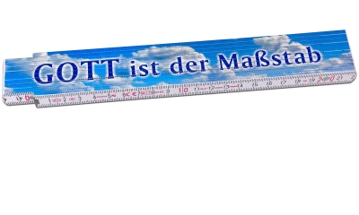 Zollstock "Gott ist der Maßstab"