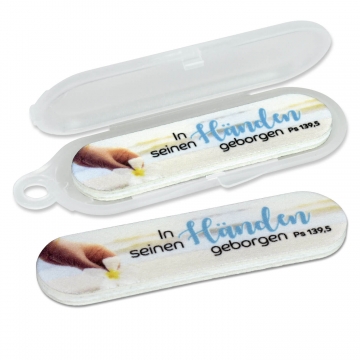 Nagelfeile - Hände "In seinen Händen geborgen"