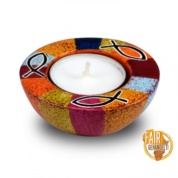 Teelichthalter Ichthys - rund