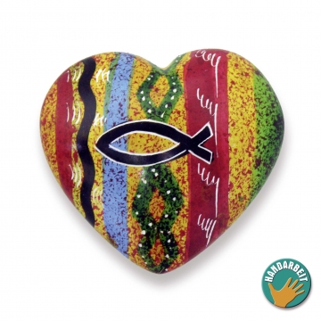 Herz aus Speckstein "Fisch"