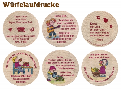 Preview: Gebetswürfel "Tischgebete Kinder"