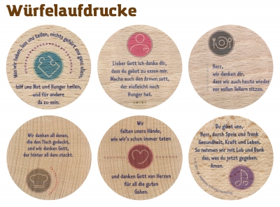 Preview: Gebetswürfel "Tischgebete"