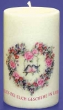 Kerze "Blumenherz"