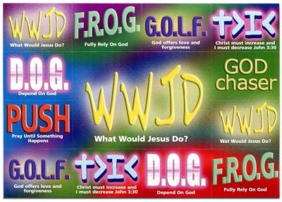 Aufkleberpostkarte "Abkürzungen"