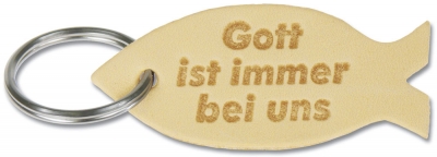 Schlüsselanhänger "Fisch" - Leder