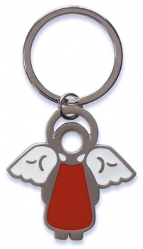 Schlüsselanhänger "Schutzengel" - rot/weiß