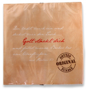Servietten "Gott stärkt dich" (20er Packung)