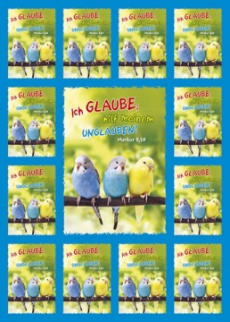 Postkartenserie "Ich glaube: hilf meinem Unglauben!" Motiv Vögel (4er Pack)