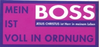 Aufkleber "Mein BOSS ist voll in Ordnung"