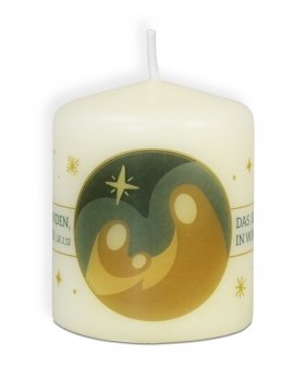 Weihnachtskerze - Krippe