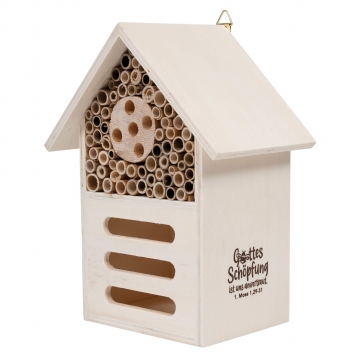 Bienen- und Schmetterlingshotel "Gottes Schöpfung ist uns anvertraut"