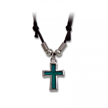 Halskette "Kreuz" - mit Farb-Temperaturveränderung