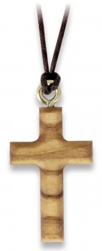 Halskette "Kreuz" - aus Olivenholz