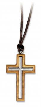 Halskette "Olivenholzkreuz"