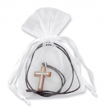 Halskette "Olivenholzkreuz"