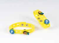 Armband "Kreuz/Fisch"-flexibel inkl. 2 Charms