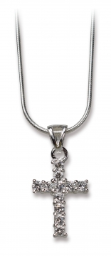 Halskette mit Anhänger "Kreuz" - 925er Sterlingsilber