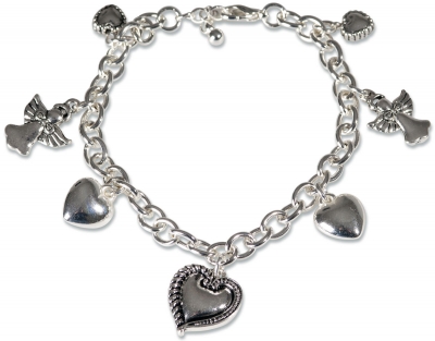 Metall-Armband "Engel mit Herzen"