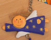 Schlüsselanhänger "Engel" - blau