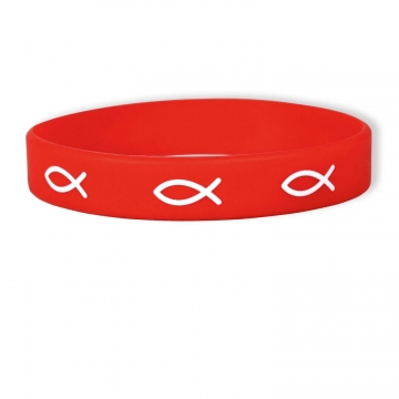 Bekenntnis-Armband "Fisch" - Rot