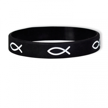 Bekenntnis-Armband "Fisch" - Schwarz