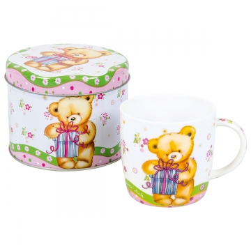 Preview: Kindertasse "Bär" mit Metallbox
