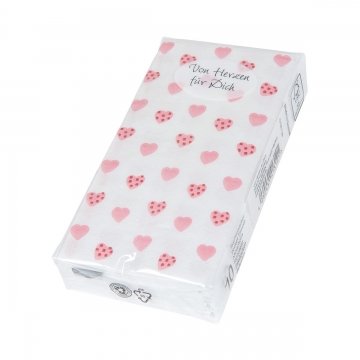 Papiertaschentücher Herzen "Von Herzen für Dich"