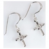 Ohrringe "Kreuz" - mit Stein