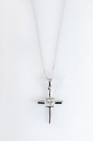 Kette mit Anhänger Kreuz-Sterlingsilber