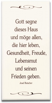 Keramikfliese "Gott segne diese Haus ..."