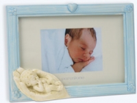 Fotorahmen "Hand mit Kind" - Blau