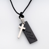 Kette mit Anhänger "Kreuz" Edelstahl
