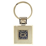 Schlüsselanhänger "Fisch" Metall mit Lasergravur