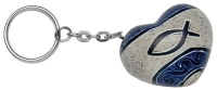 Schlüsselanhänger "Herz/Ichthys"