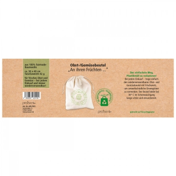 Obst- Gemüsebeutel "An ihren Früchten sollt..."