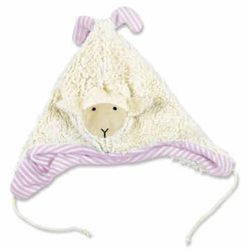 Mütze "Schäfchen" - rosa/weiß