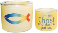 Leuchtglas "Ich bin Christ und das ist gut so."