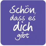 Magnet-Sticker "Schön, dass es dich gibt" - violett