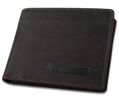 Herren-Geldbörse "Ichthys" - dunkelbraun